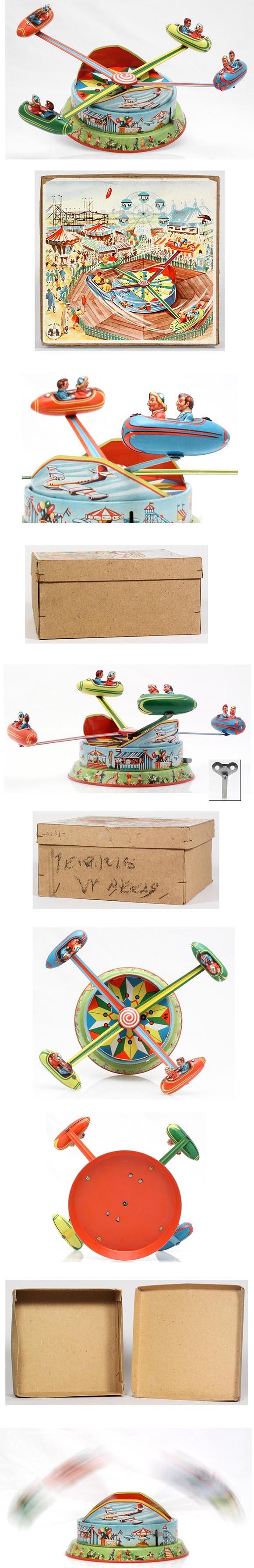 1953 Blomer & Schüler, Roundabout with Rockets in Original Box